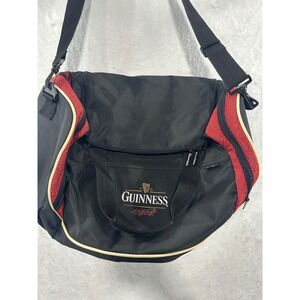 Guinness Official Duffel Bag Black Red Travel Gym Weekend Shoulder Bag 22in
